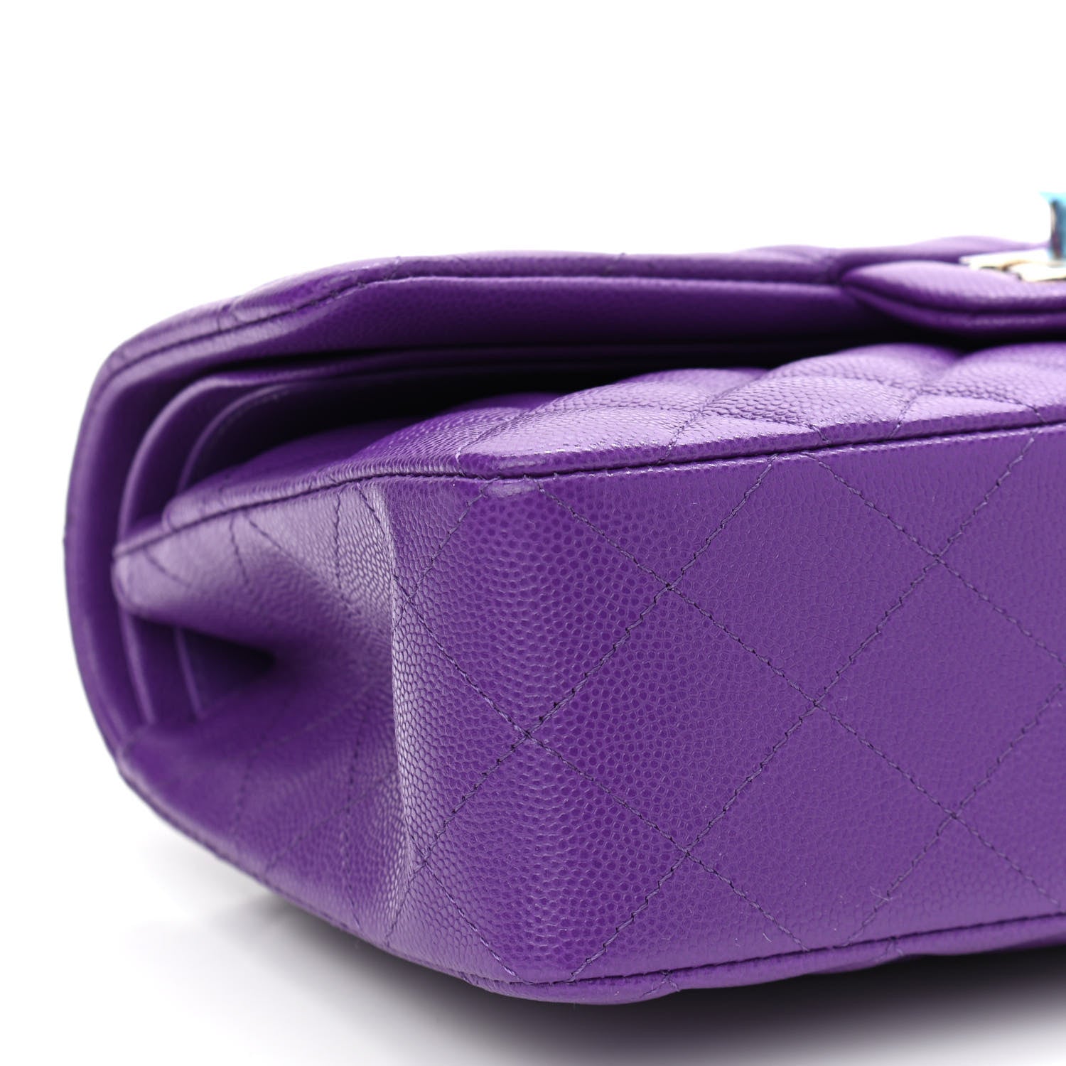 Chanel Caviar Quilted Small Double Flap Dark Purple 8 of 10
