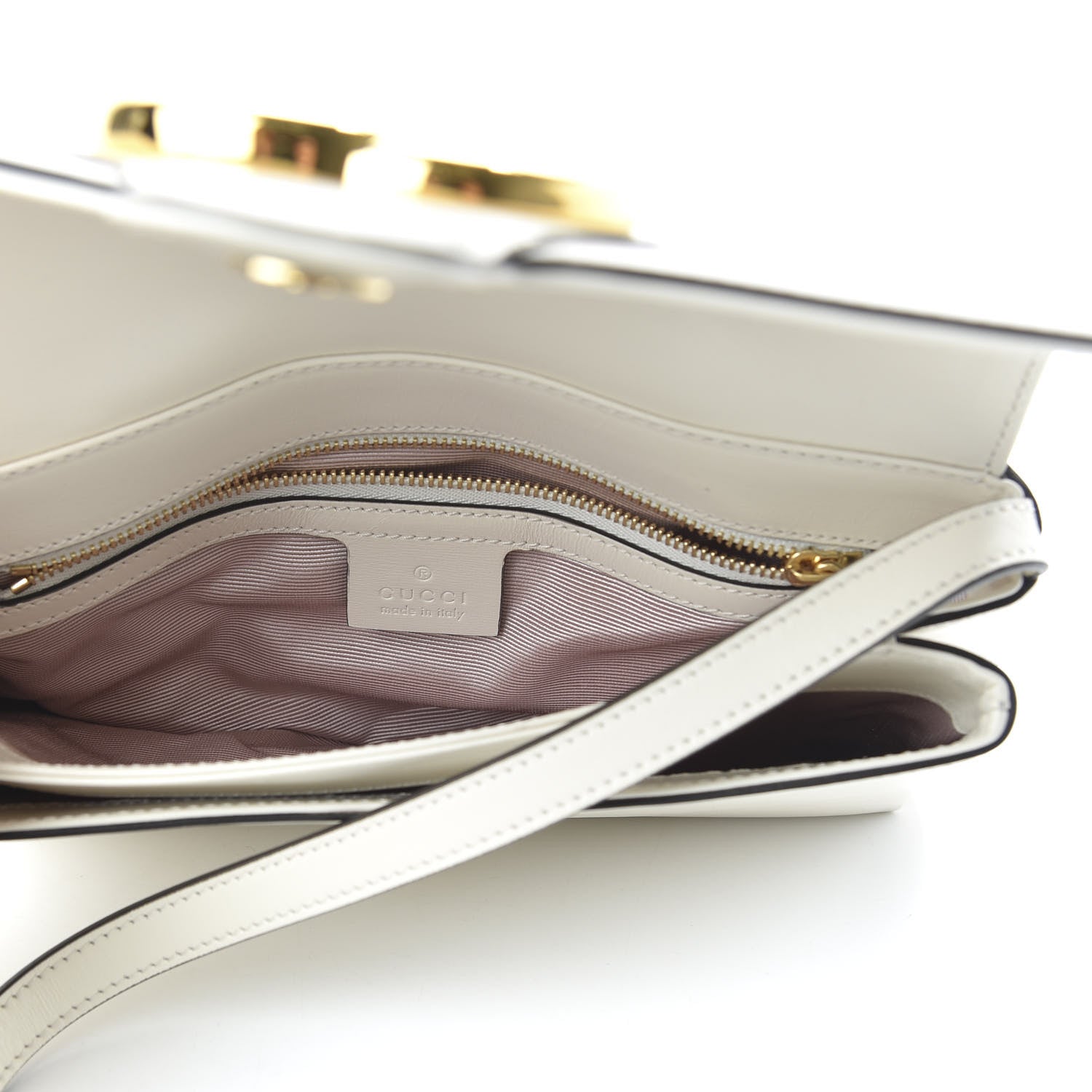 Gucci Calfskin Small Arli Flap Shoulder Bag Mystic White 5 of 10