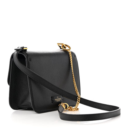 Valentino Garavani Grainy Calfskin Small VSling Shoulder Bag Black 3 of 15