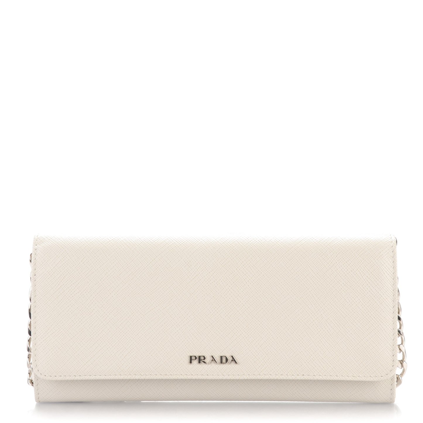 Saffiano Bi-Color Wallet On Chain Talco Nero Black