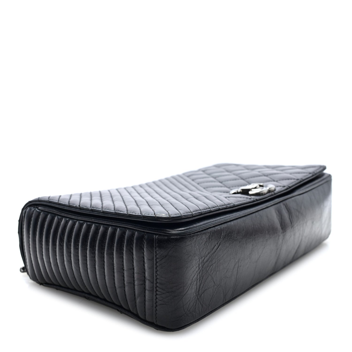 Chanel Glazed Calfskin Quilted Large Coco Boy Flap Black 4 of 10