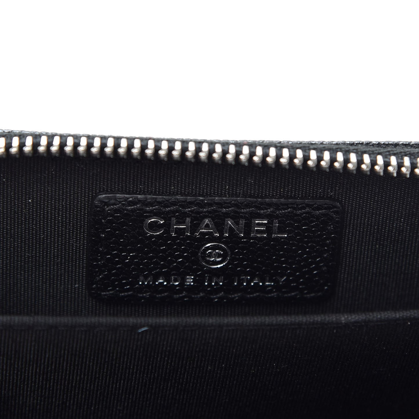 Caviar CC Small Zip Around Coin Purse Black Blue Green