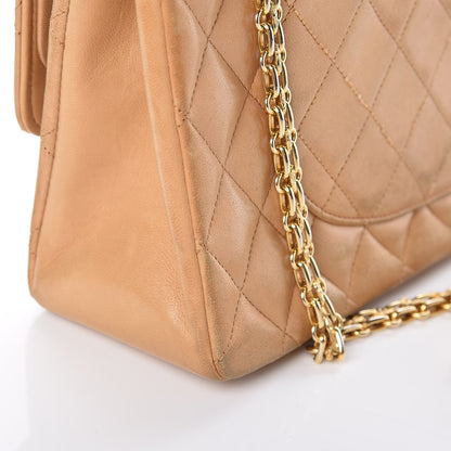Chanel Lambskin Quilted Medium Bijoux Chain Double Flap Beige 26 of 28