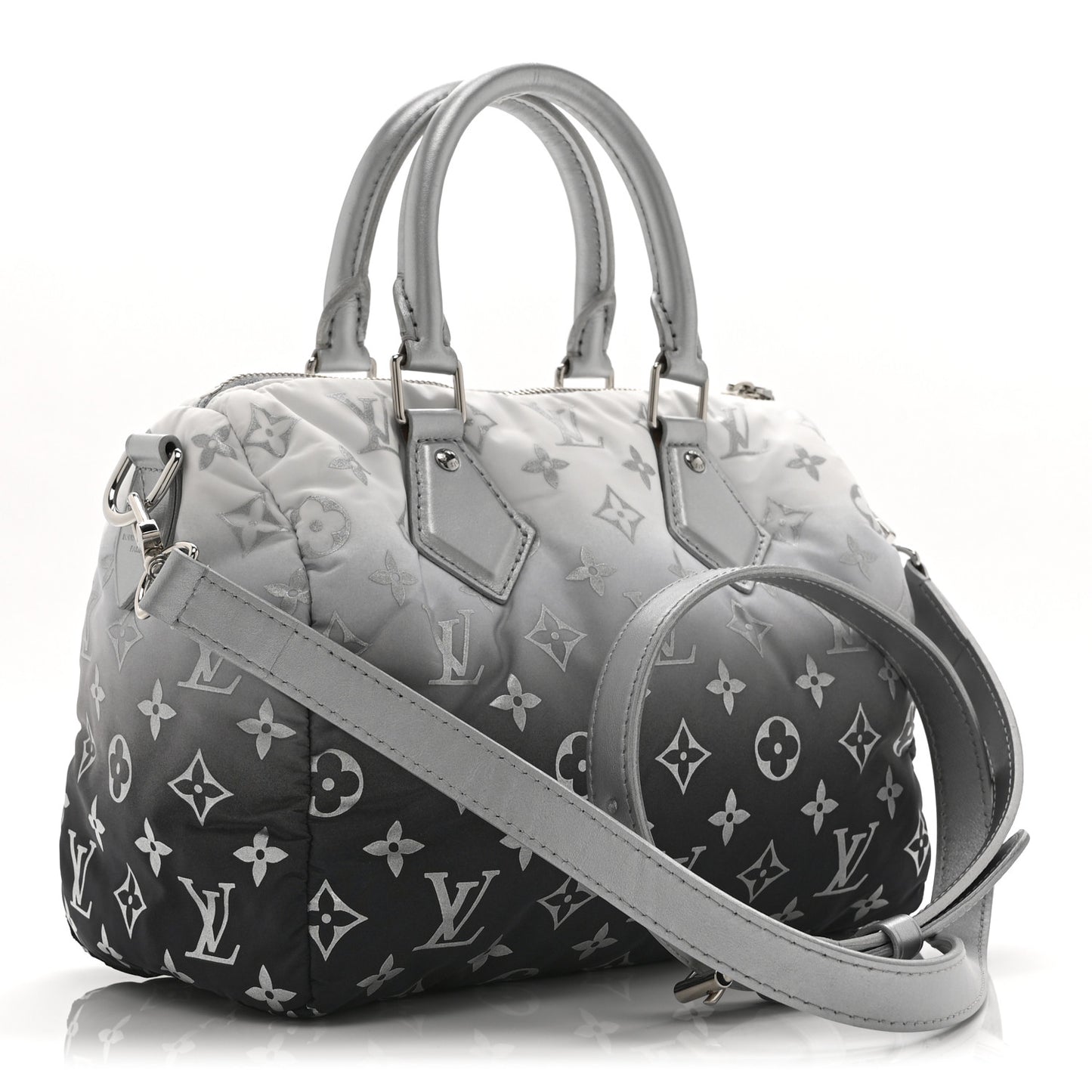 Nylon Monogram Gradient LV Snow Speedy Bandouliere 25 Frost