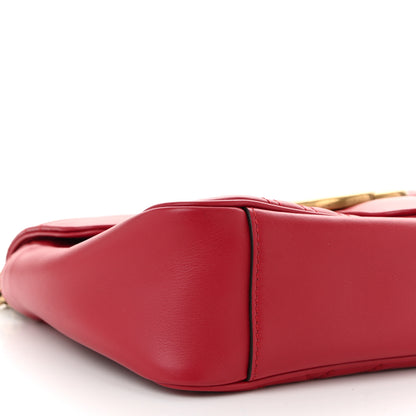 Gucci Calfskin Matelasse Small GG Marmont Shoulder Bag Hibiscus Red 9 of 10