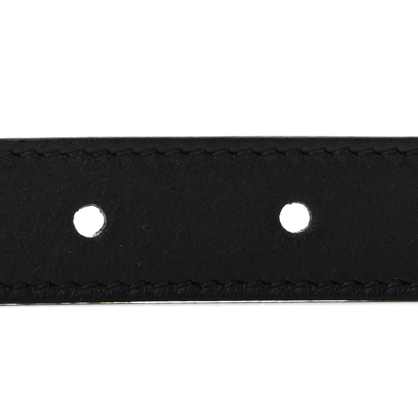 Moon Calfskin Pearl Double G 20mm Belt 100 40 Black Cream