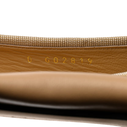 Chanel Lambskin Cap Toe CC Ballerina Flats 37.5 Beige Black 8 of 9