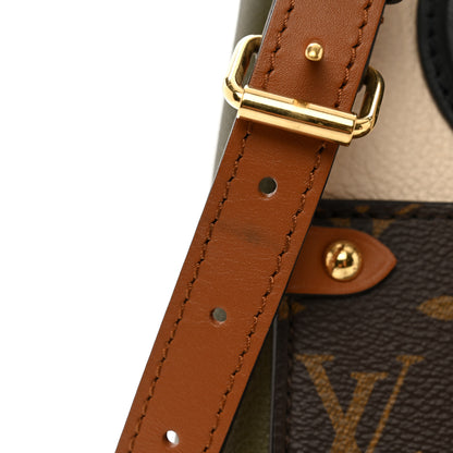 Louis Vuitton Calfskin Monogram Fold Tote PM Cream Khaki Black 11 of 13