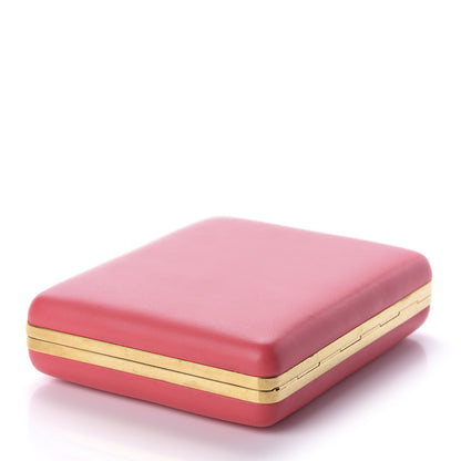 Alexander McQueen Calfskin Skull Box Clutch Pink 4 of 8