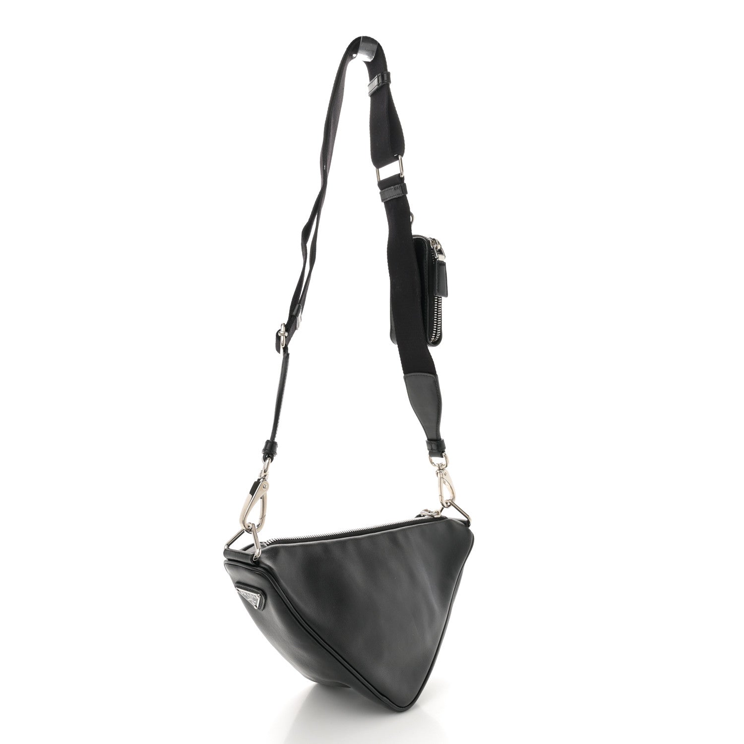 Prada Grace Lux Triangle Shoulder Bag Black 3 of 10