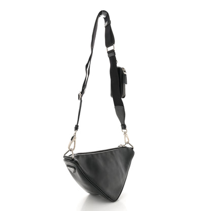 Prada Grace Lux Triangle Shoulder Bag Black 3 of 10