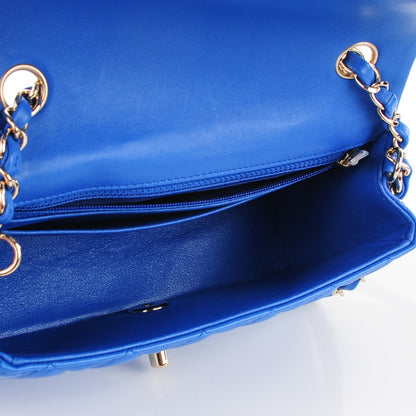 Chanel Lambskin Quilted Mini Rectangular Flap Blue 6 of 9