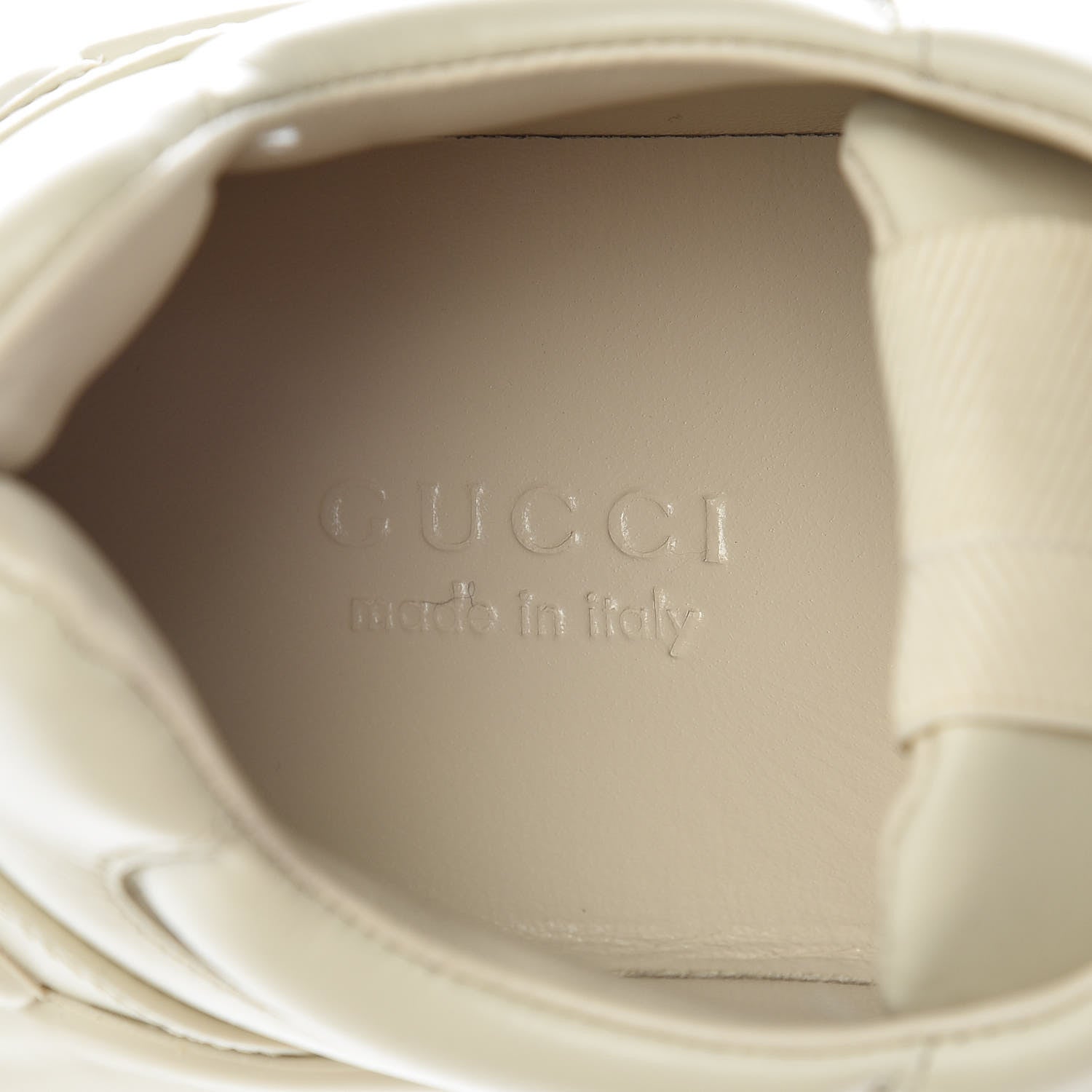 Gucci Calfskin Logo Womens Rhyton Sneakers 36 Ivory 8 of 9