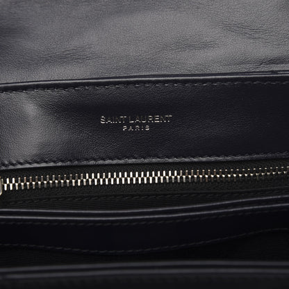 Saint Laurent Calfskin Y Quilted Monogram Toy Loulou Chain Satchel Medium Blue 6 of 9