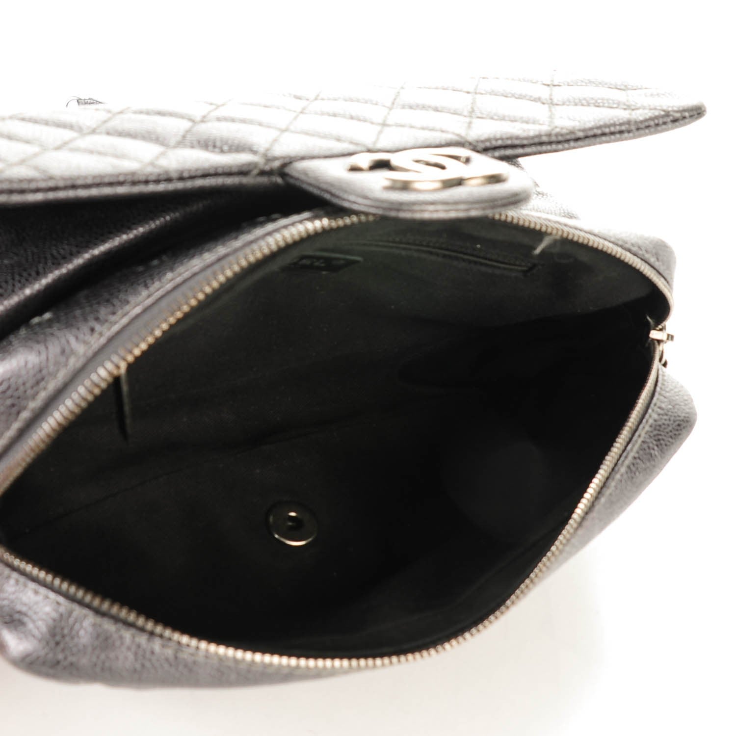 Chanel Iridescent Quilted Small Chic Caviar Flap Dark Silver 5 of 8
