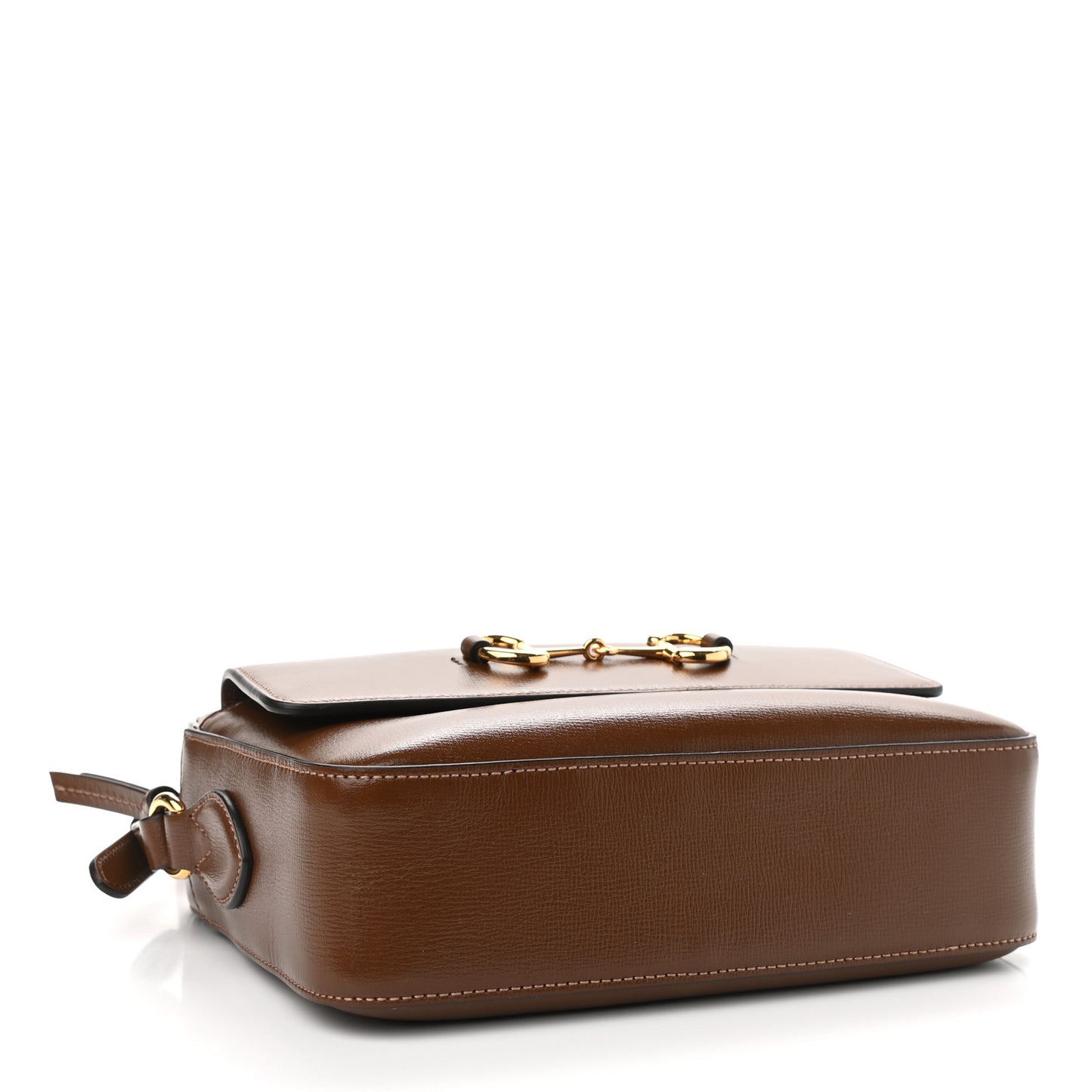 Azalea Calfskin Small Horsebit 1955 Shoulder Bag Brown Sugar