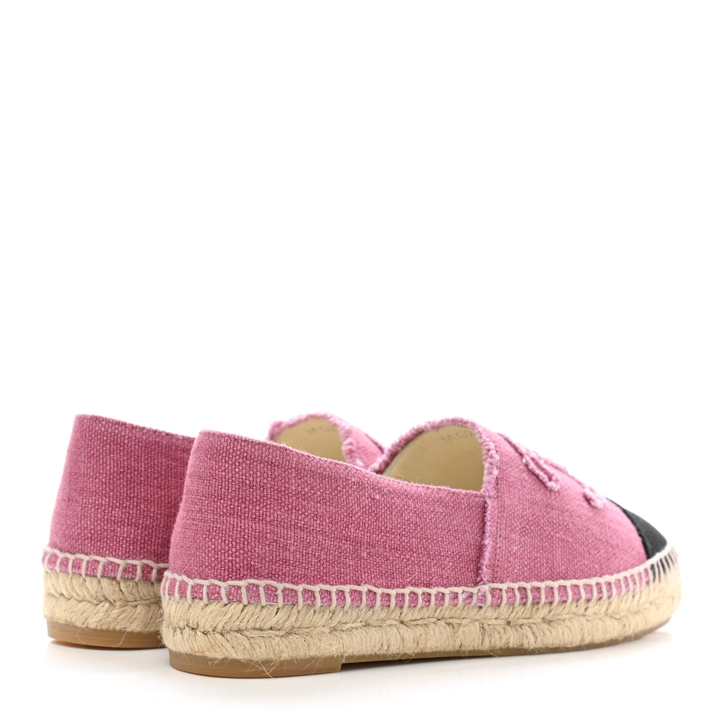 Linen CC Espadrilles 36 Pink Black