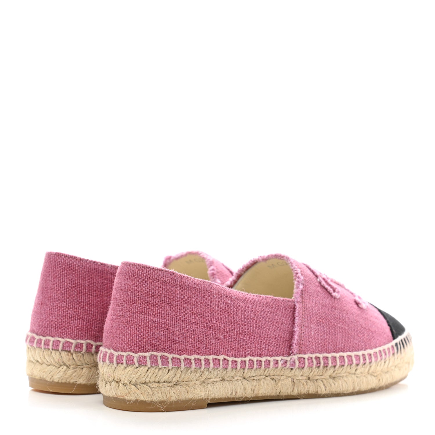 Chanel Linen CC Espadrilles 36 Pink Black 4 of 10