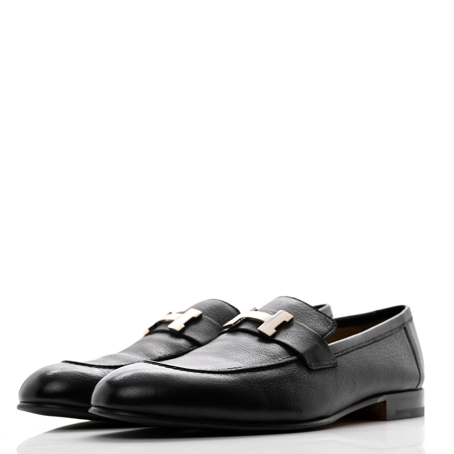 Goatskin Mens Paris Loafers 44 Black