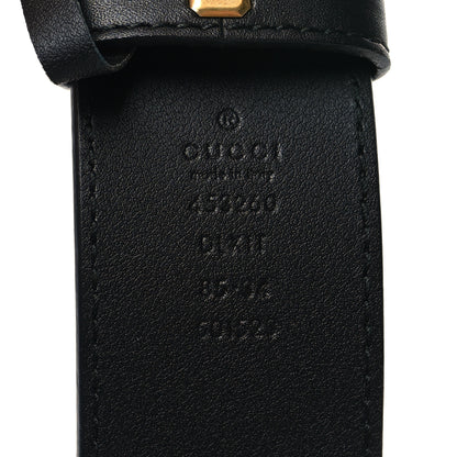 Gucci Moon Calfskin Pearl Double G 40mm Belt 85 34 Black Cream 5 of 5