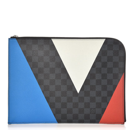 Louis Vuitton Damier Cobalt America's Cup Regatta Poche Documents Portfolio Case 1 of 8