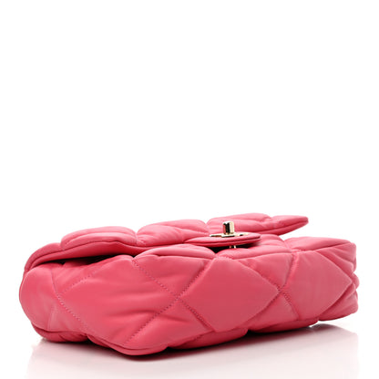 Chanel Calfskin Quilted Medium Bubbly Flap Pink 6 of 8