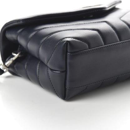 Saint Laurent Calfskin Y Quilted Monogram Toy Loulou Crossbody Bag Medium Blue 6 of 10