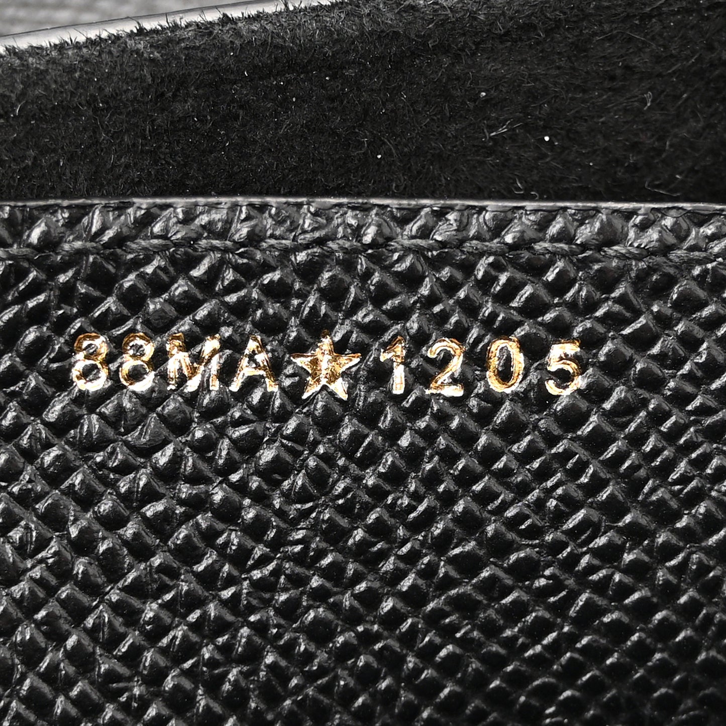 Grained Calfskin Saddle Bag Black