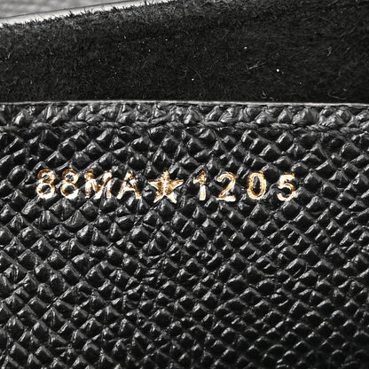 Christian Dior Grained Calfskin Saddle Bag Black 7 of 10