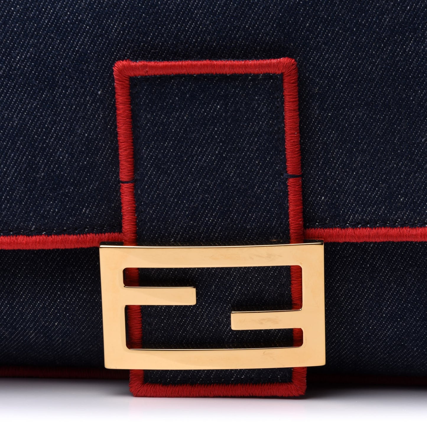 Denim Large Baguette Blue Rosso