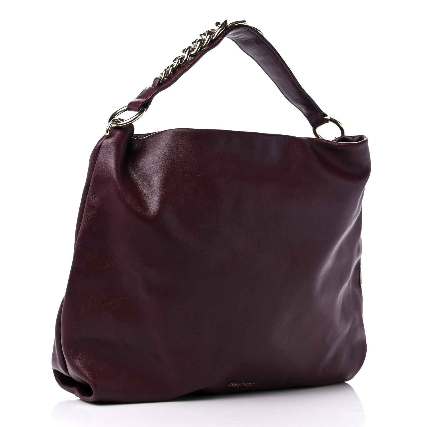 Jimmy Choo Smooth Calfskin Callie Hobo Bag Burgundy 3 of 10