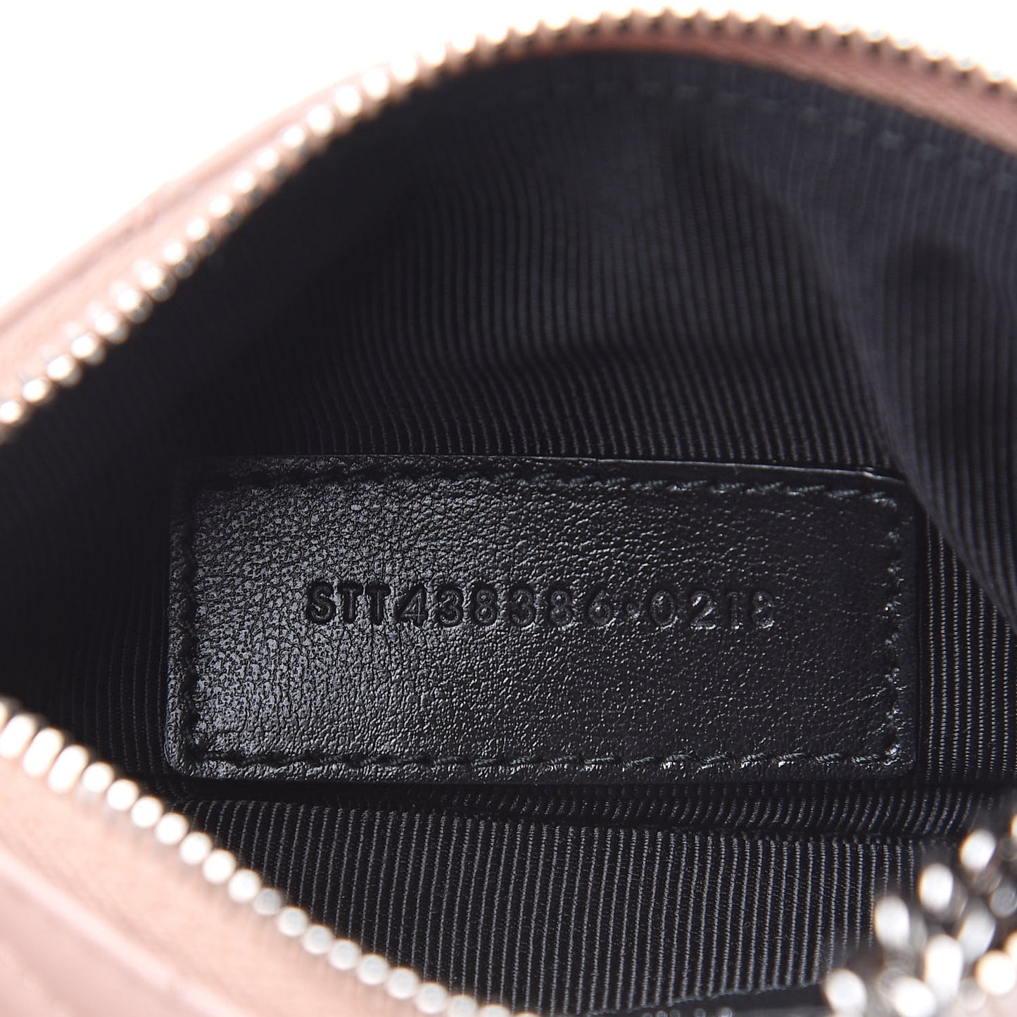 Calfskin Matelasse Monogram Key Pouch Pale Pink