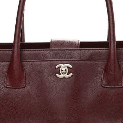 Chanel Calfskin Cerf Executive Shopper Tote Burgundy 8 of 13