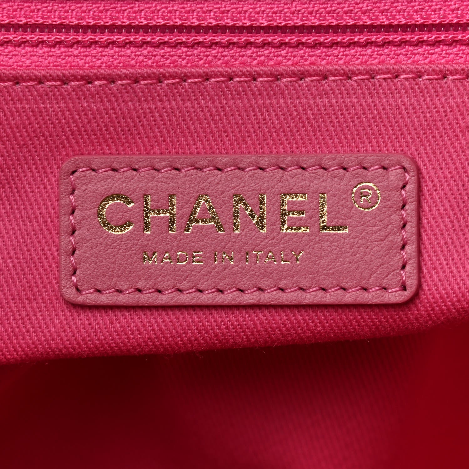 Chanel Straw Raffia Calfskin Striped Medium Deauville Tote Dark Beige Fuchsia Navy Blue 6 of 9