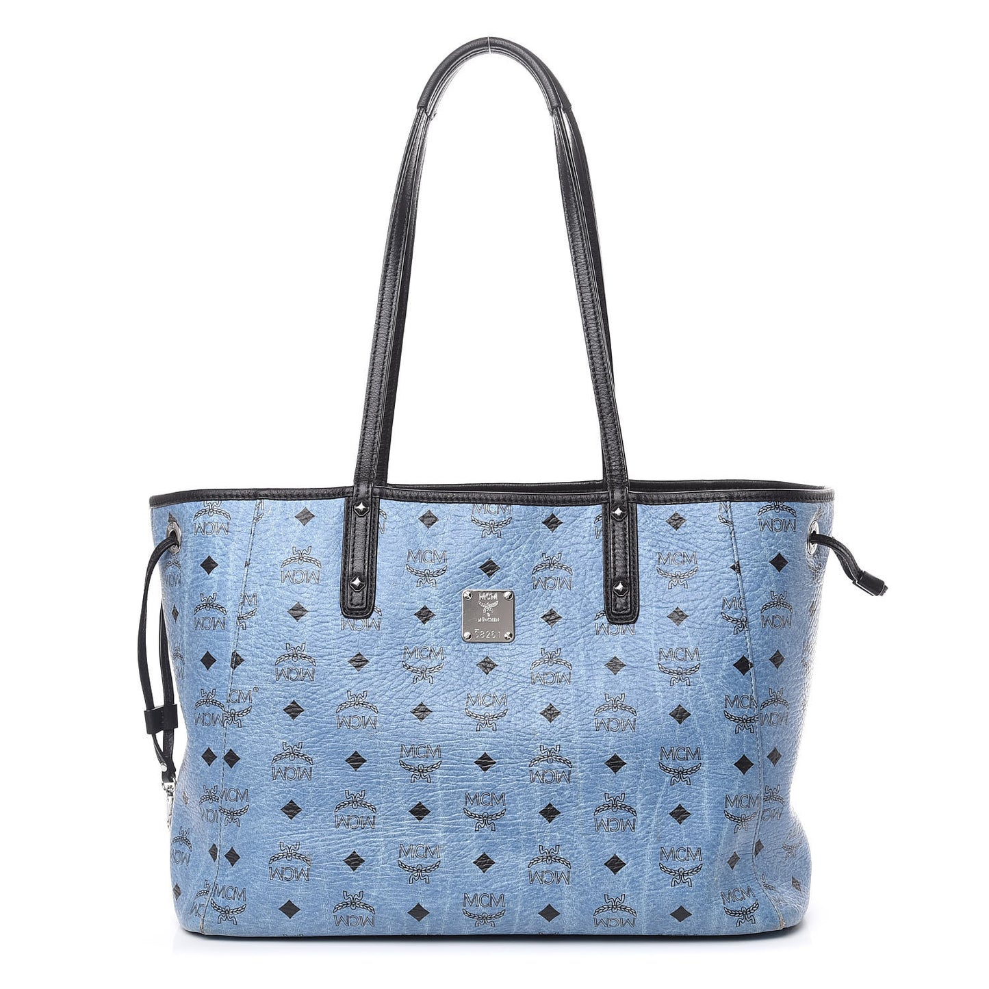 Visetos Medium Project Reversible Shopper Tote Munich Blue