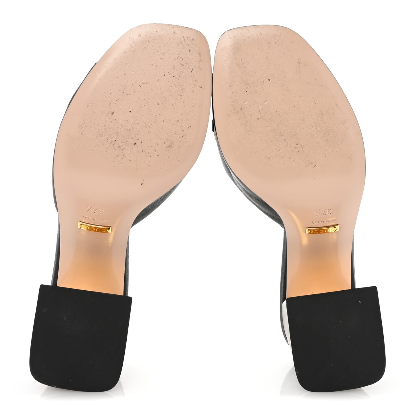 Nappa Horsebit 75mm Slide Sandals 37.5 Black