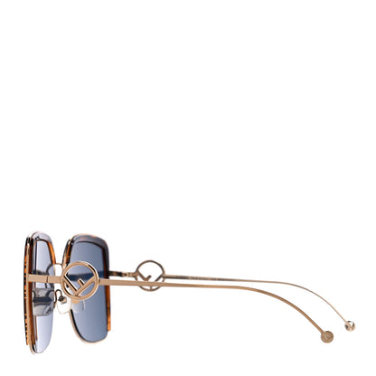 Fendi Metal Acetate F is Fendi FF Square Sunglasses FF 0294/S Blue Havana 2 of 7