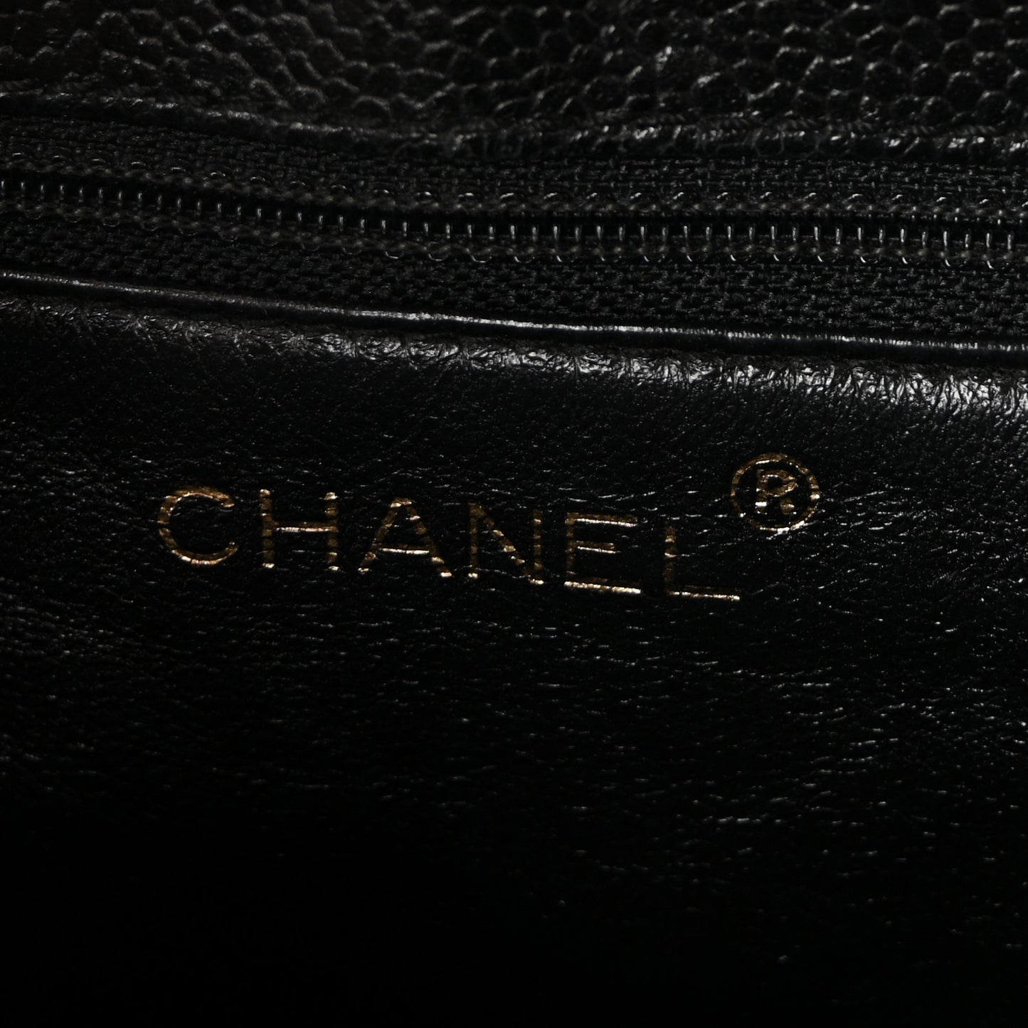 Caviar Diamond Flap Shoulder Bag Black