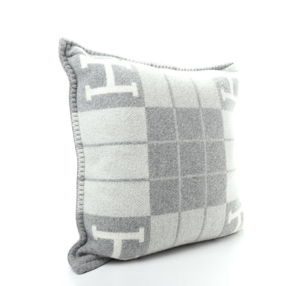 Hermes Wool Cashmere Avalon III Pillow PM Ecru Gris Clair 2 of 3