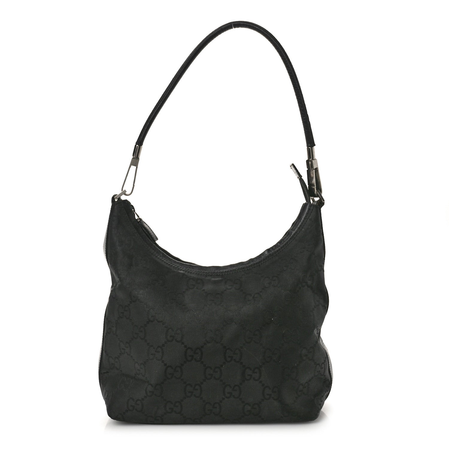 Gucci Monogram GG Clasp Hobo Black 1 of 14