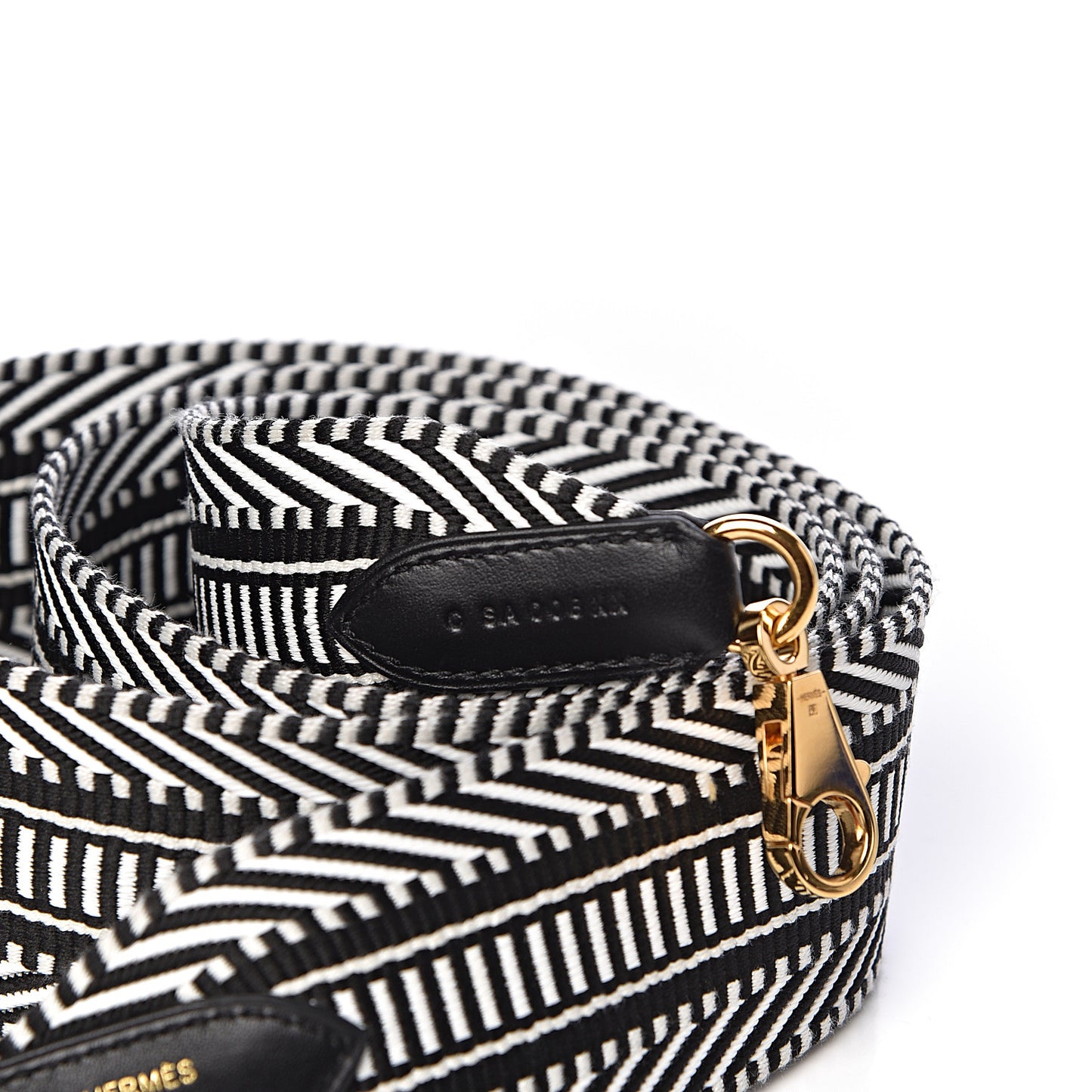 Toile Swift 50mm Sangle Cavale Shoulder Strap Black Ecru