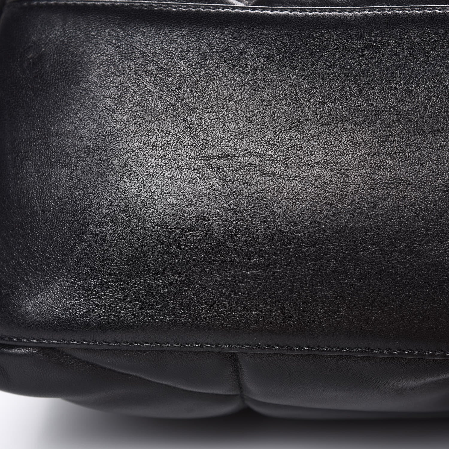 Saint Laurent Lambskin Quilted Medium Loulou Puffer Monogram Chain Satchel Black 12 of 17