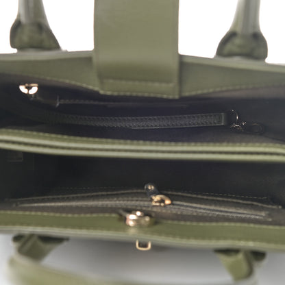Chanel Grained Calfskin Mini Neo Executive Shopper Tote Khaki 4 of 5