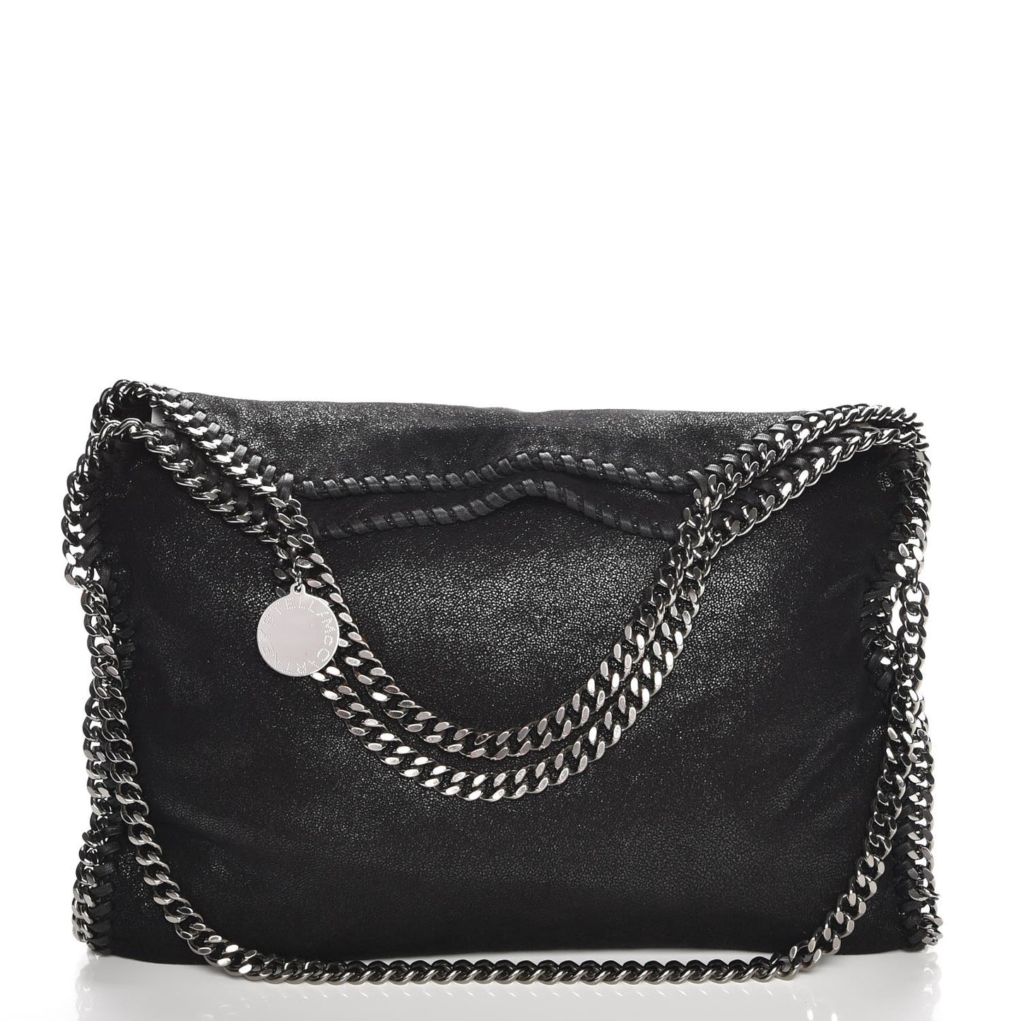 Shaggy Deer Falabella Fold Over Tote Black