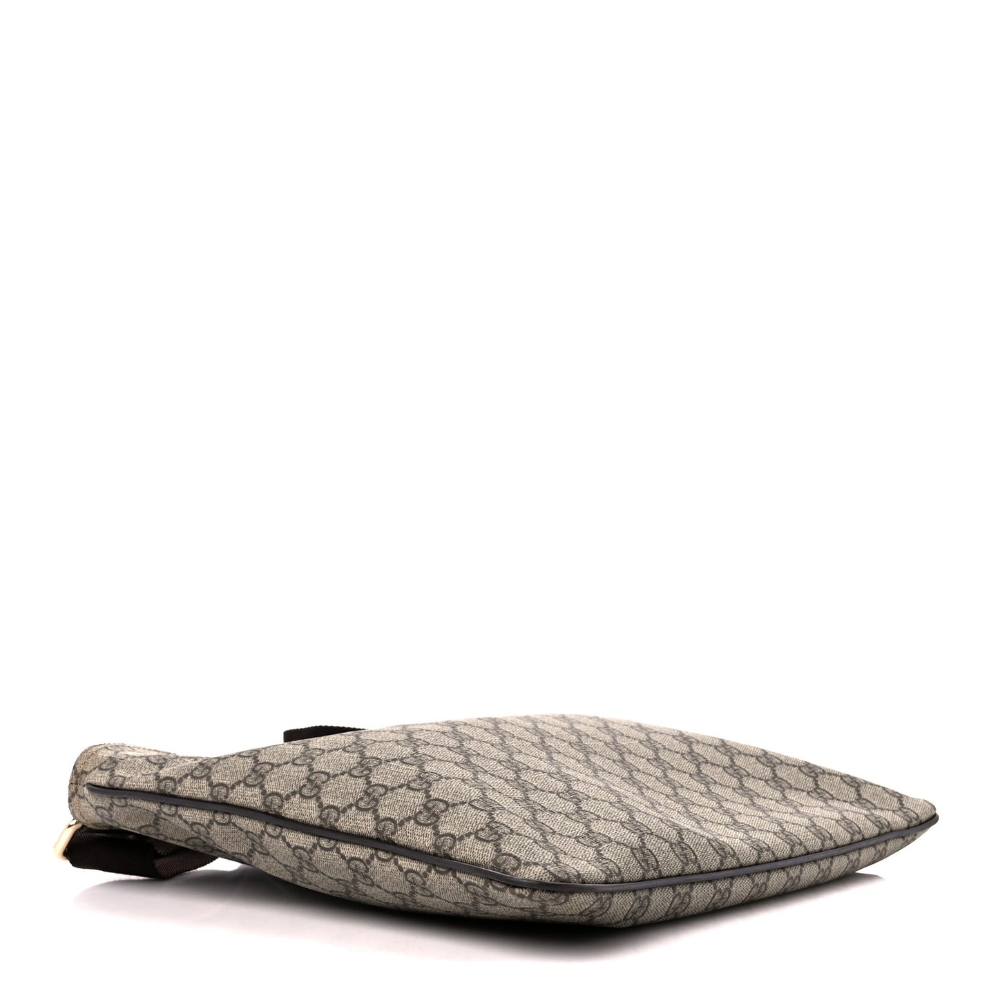 GG Supreme Monogram Medium Flat Messenger Bag Dark Brown