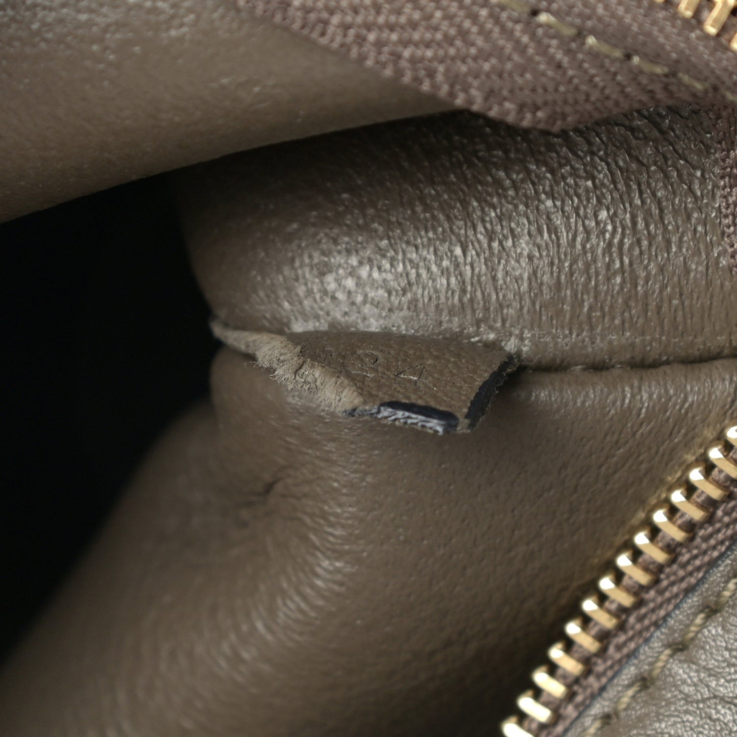 Crocodile Embossed Nubuck Calfskin Small Tie Knot Tote Grey