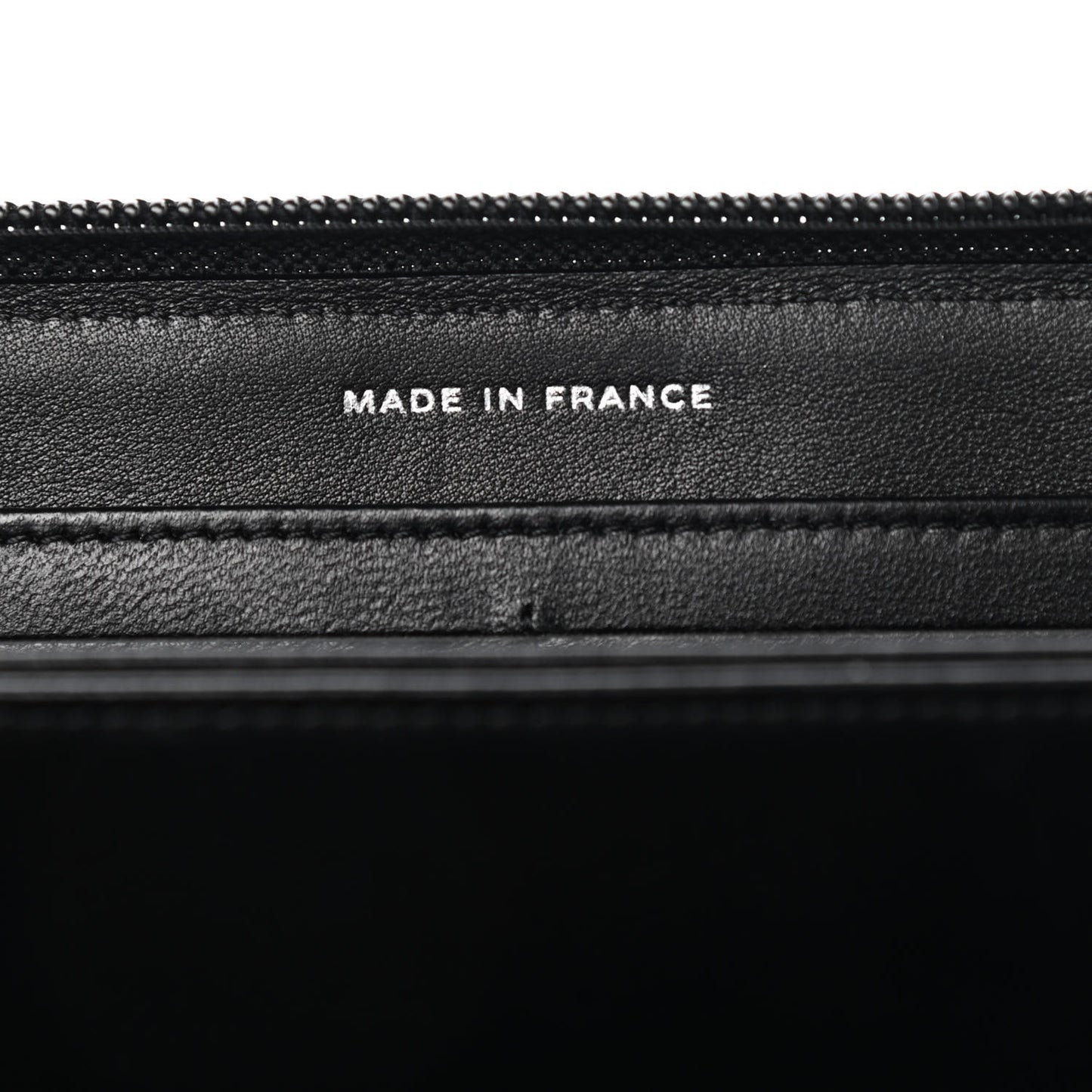 Lambskin Quilted Boy Zip Around Wallet Black