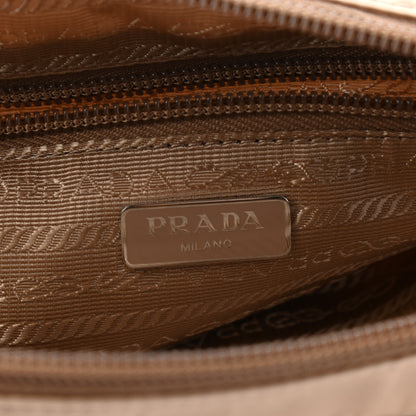 Prada Tessuto Nylon Vela Saffiano Necessaire Wristlet Pouch Cammeo 9 of 10