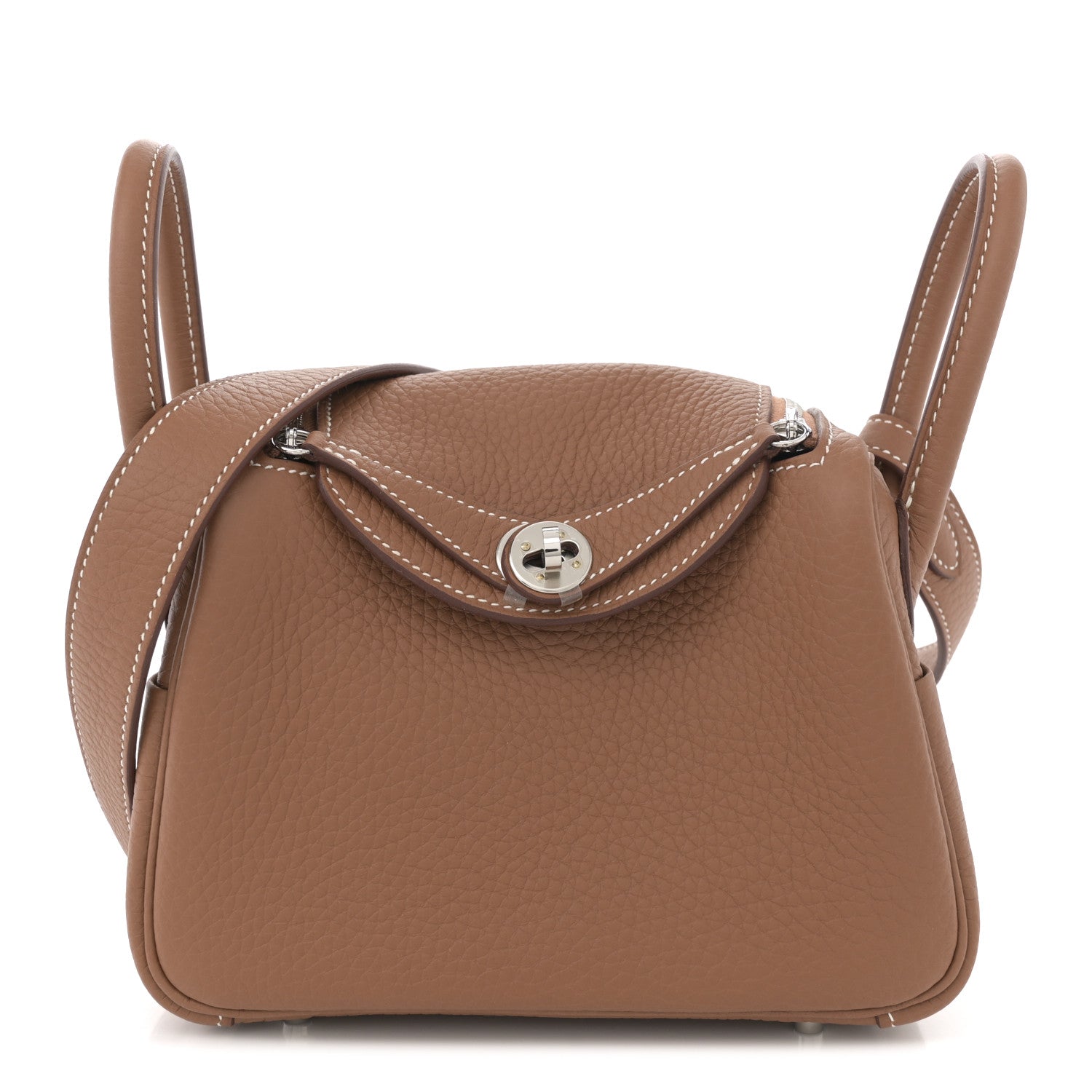 Hermes Taurillon Clemence Mini Lindy 20 Gold 1 of 10