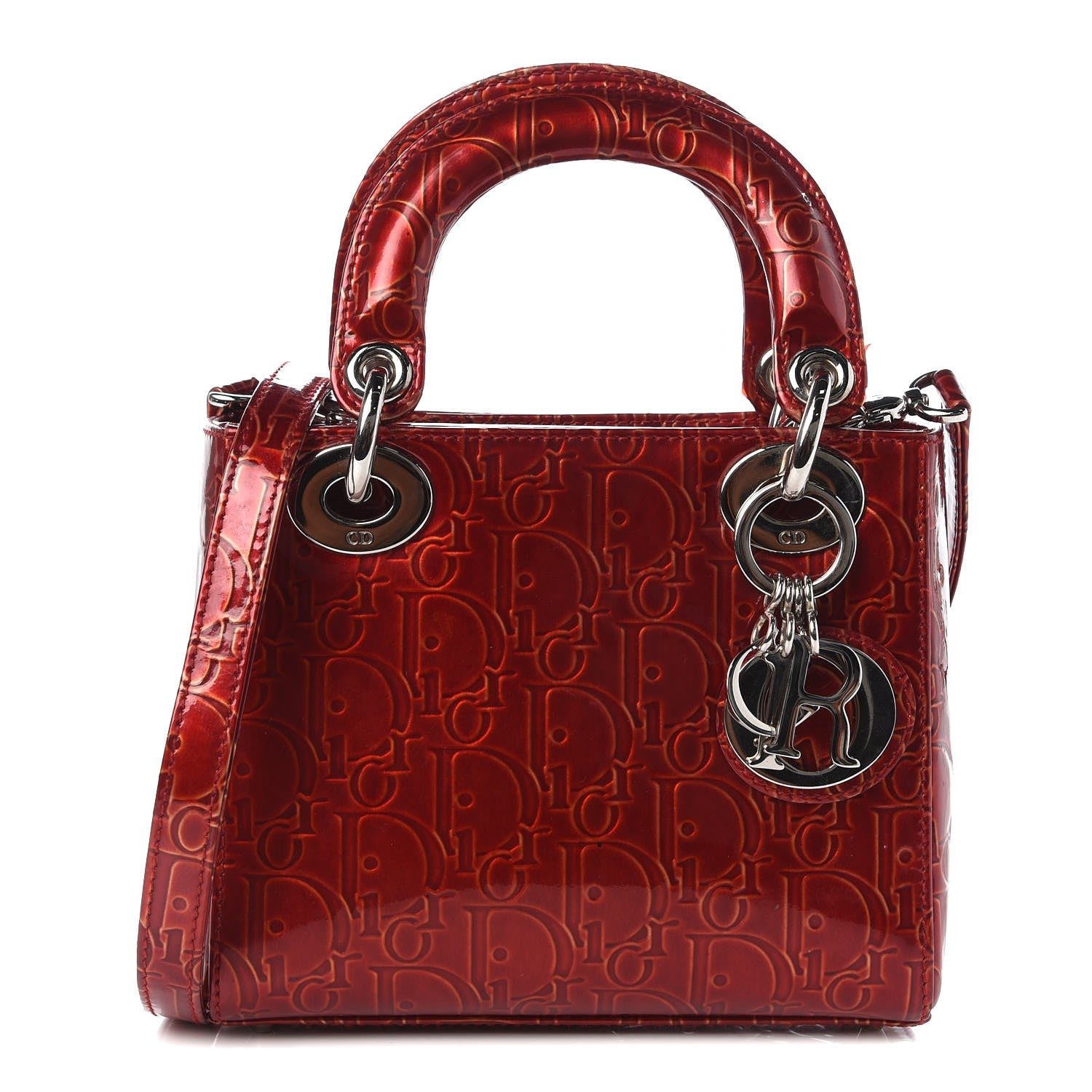 Christian Dior Patent Ultimate Mini Lady Dior Rouge 1 of 8